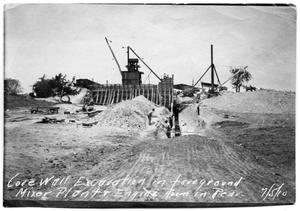 Primary view of object titled '[Photograph of the Core Wall Excavation at White Rock Lake]'.