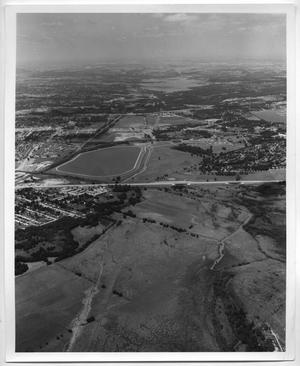 Primary view of object titled '[Aerial View of Parkdale Lake and White Rock Lake]'.
