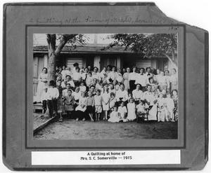 Primary view of object titled '[Large group posing outdoors]'.