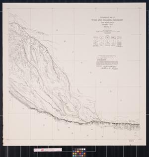 Primary view of object titled 'Topographic Map of Texas and Oklahoma Boundary: Fort Auger Area, Map Number 5 (In Four Sheets)'.