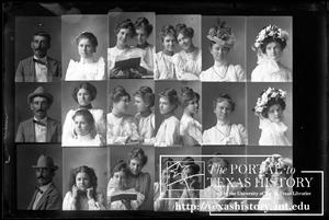 Primary view of object titled '[In-camera composite of several photographs of people, including Gertrude Snearly Kelley]'.