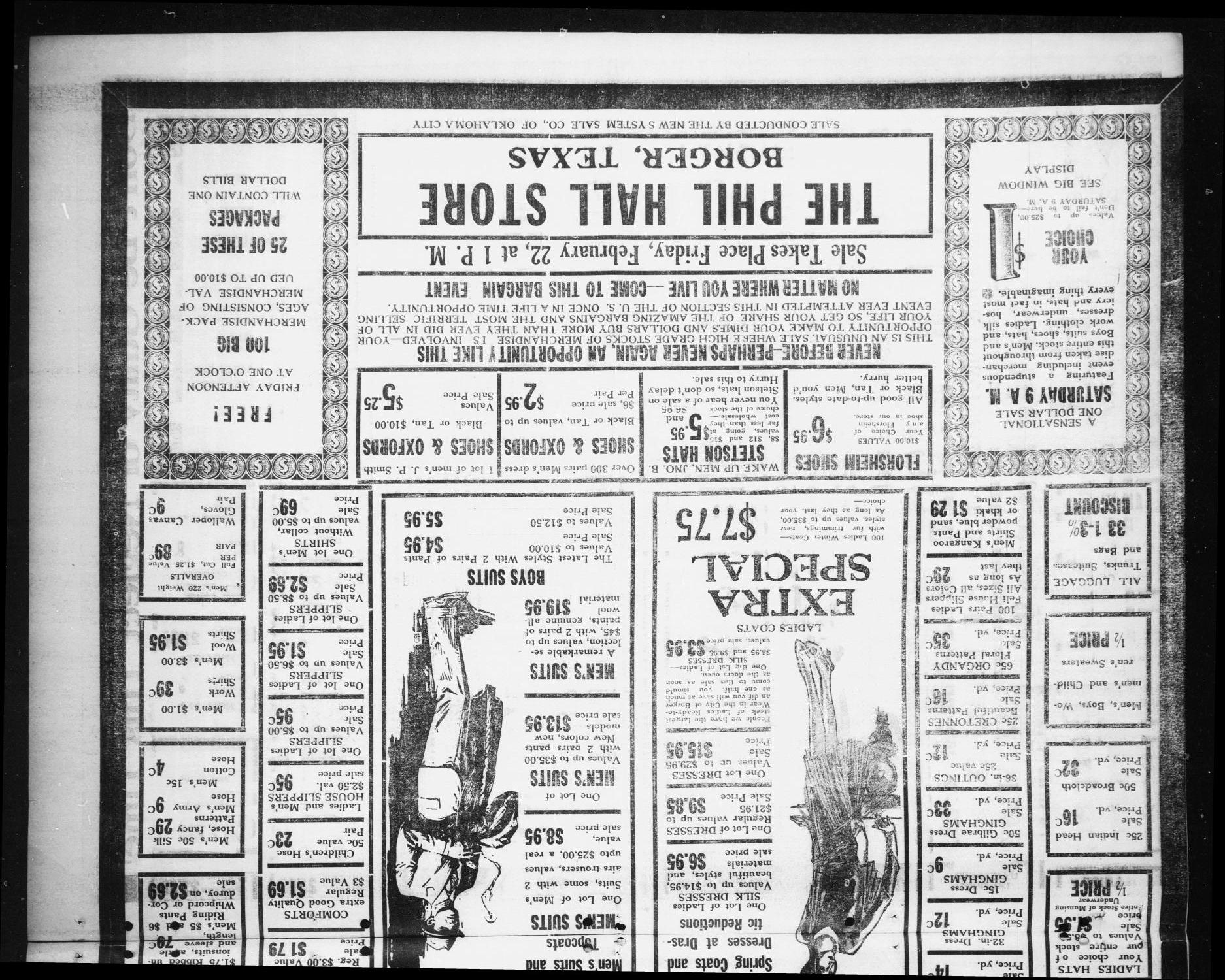 Borger Daily Herald (Borger, Tex.), Vol. 3, No. 77, Ed. 1 Thursday, February 21, 1929
                                                
                                                    [Sequence #]: 11 of 12
                                                