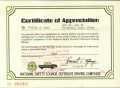 Primary view of [Certificate of appreciation to Phillip Reed for defensive driving completion]