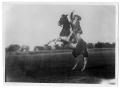 Thumbnail image of item number 1 in: '[Ruth Roach on a Rearing Horse]'.