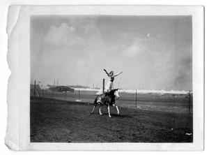 Primary view of object titled '[Ruth Roach, Woman Champion Trick Rider]'.
