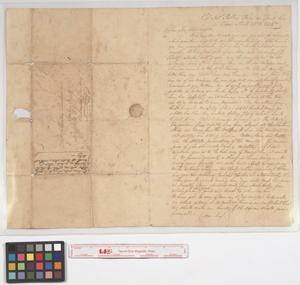 Primary view of object titled '[Col. Nicholas Copeland letter to Martin Bridgman, April 25, 1835]'.