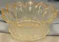 Physical Object: gold rimmed glass bowl