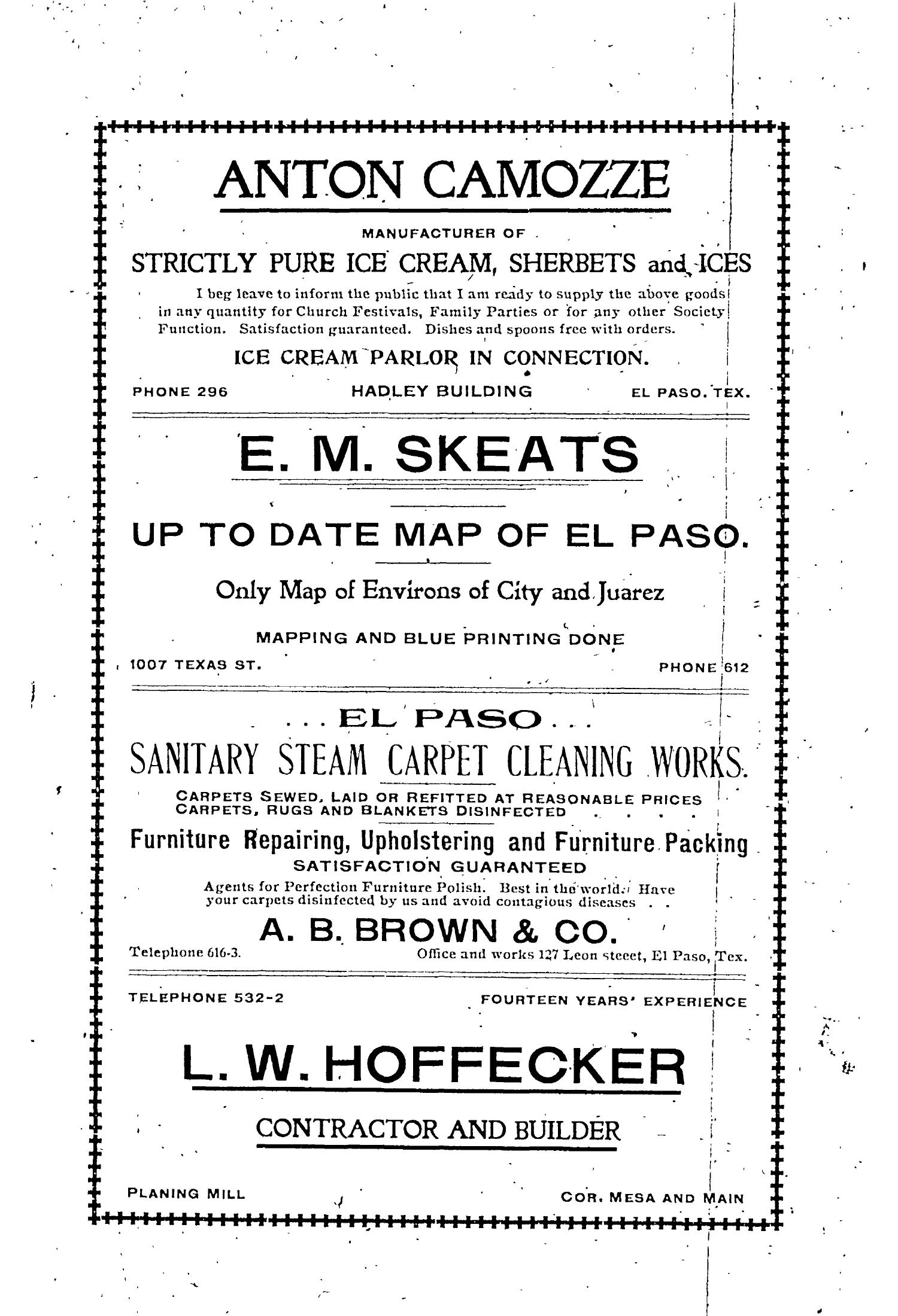 Buck's Directory of El Paso for 1902
                                                
                                                    None
                                                