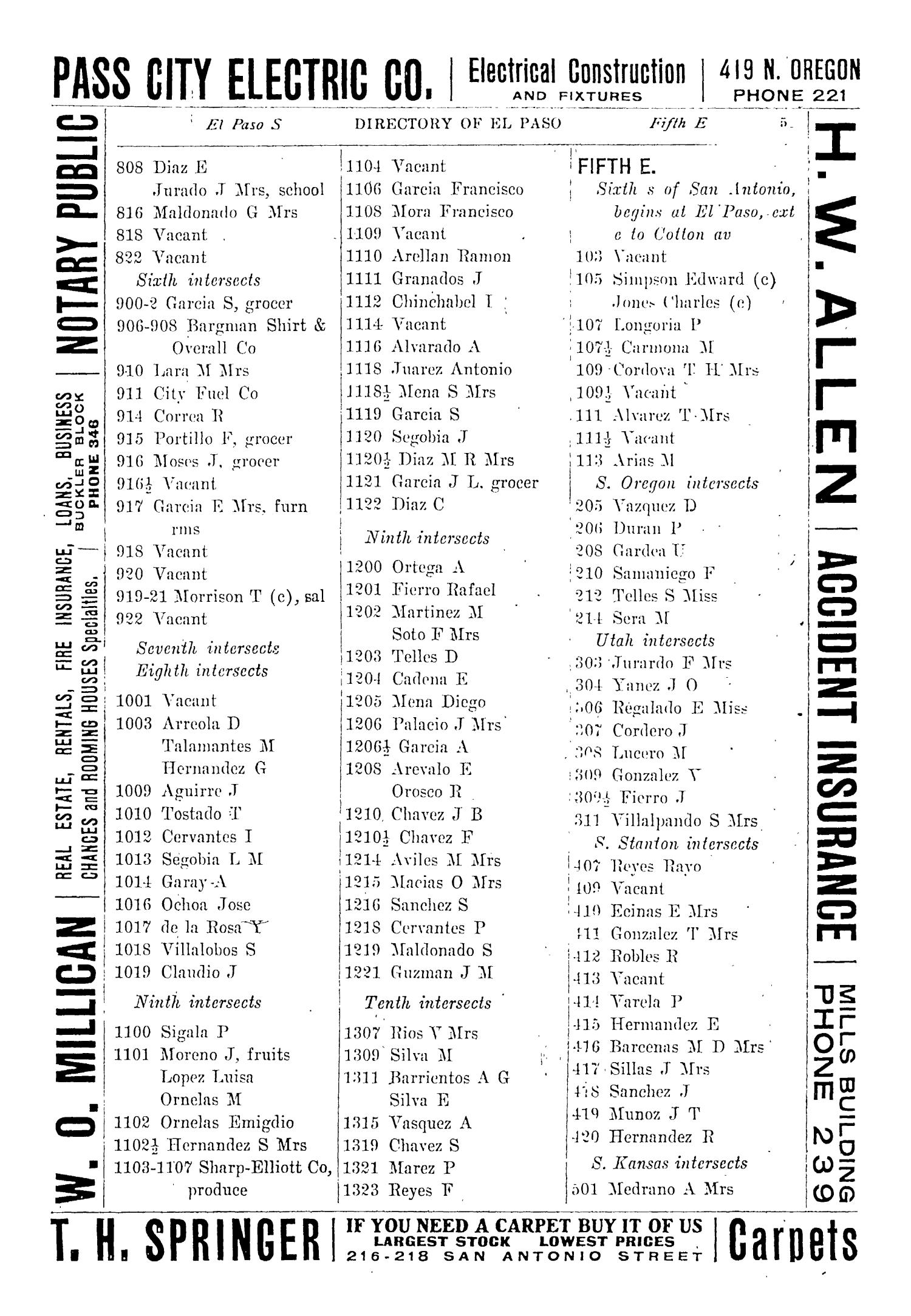 John F. Worley & Co.'s El Paso Directory for 1905
                                                
                                                    51
                                                