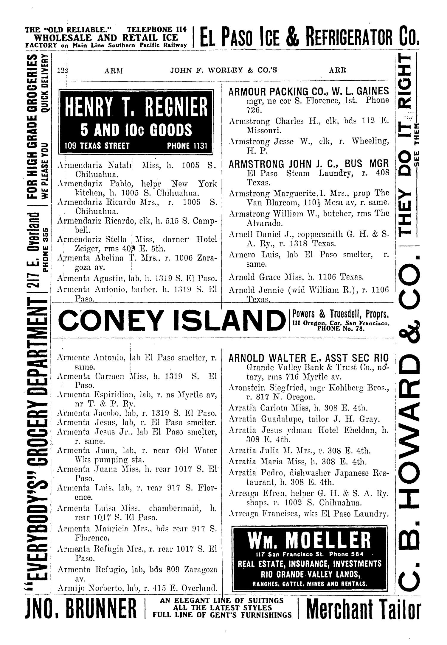 John F. Worley & Co.'s El Paso Directory for 1906
                                                
                                                    122
                                                