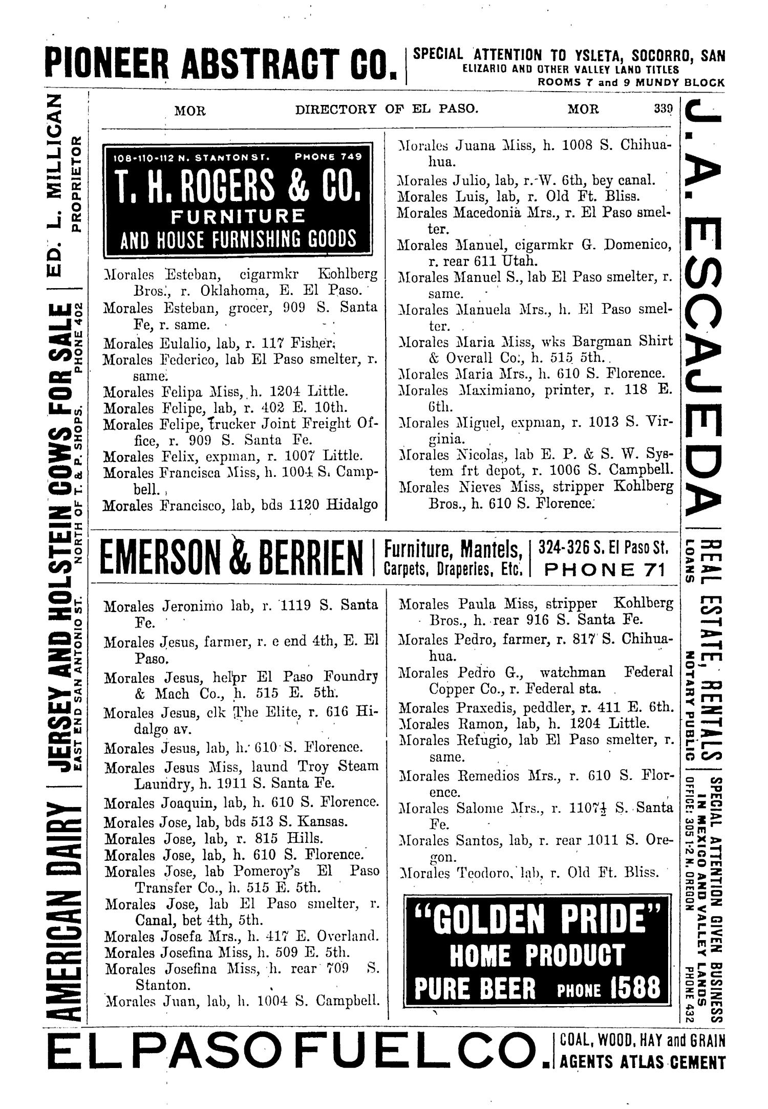 John F. Worley & Co.'s El Paso Directory for 1906
                                                
                                                    339
                                                