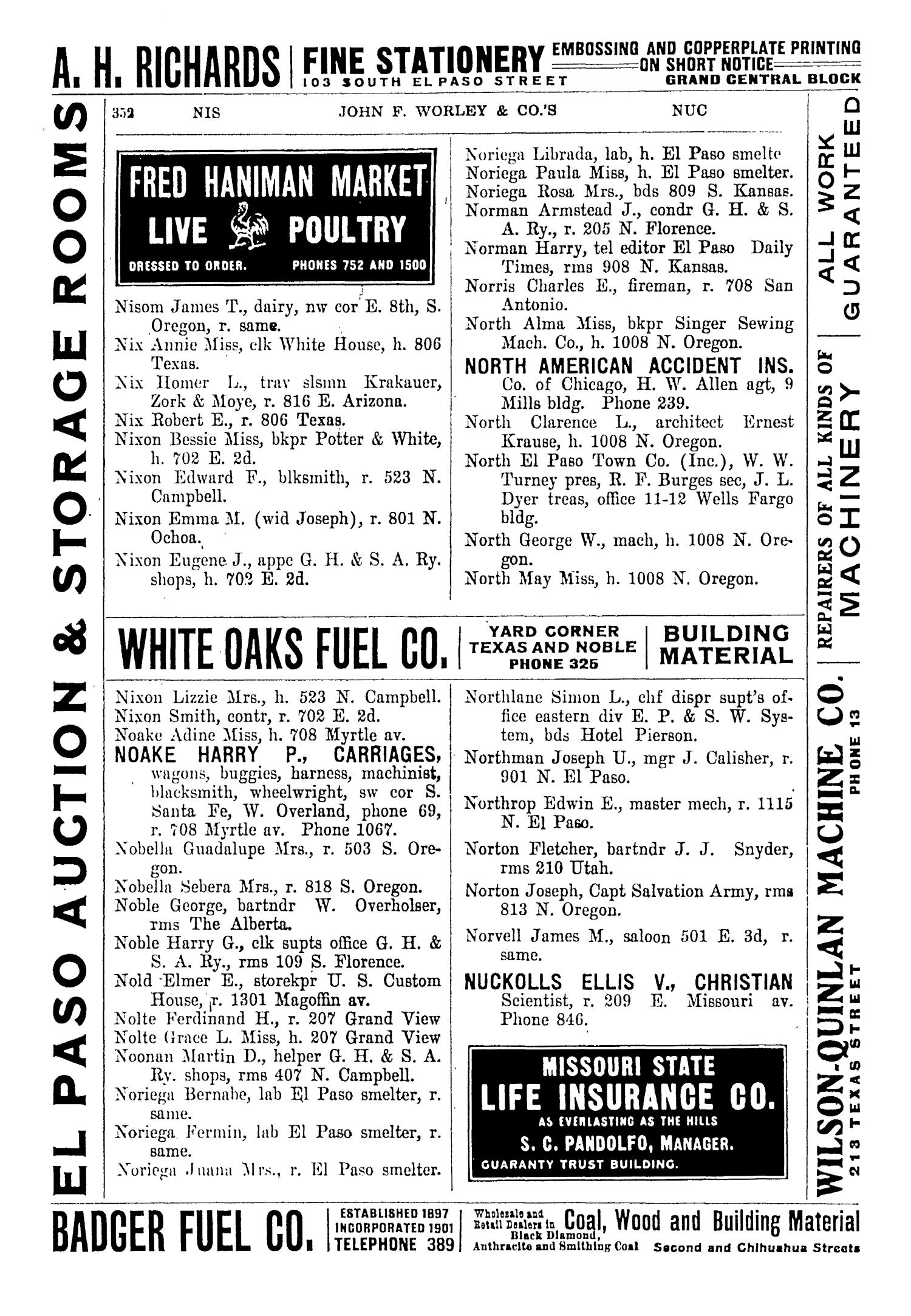 John F. Worley & Co.'s El Paso Directory for 1906
                                                
                                                    352
                                                