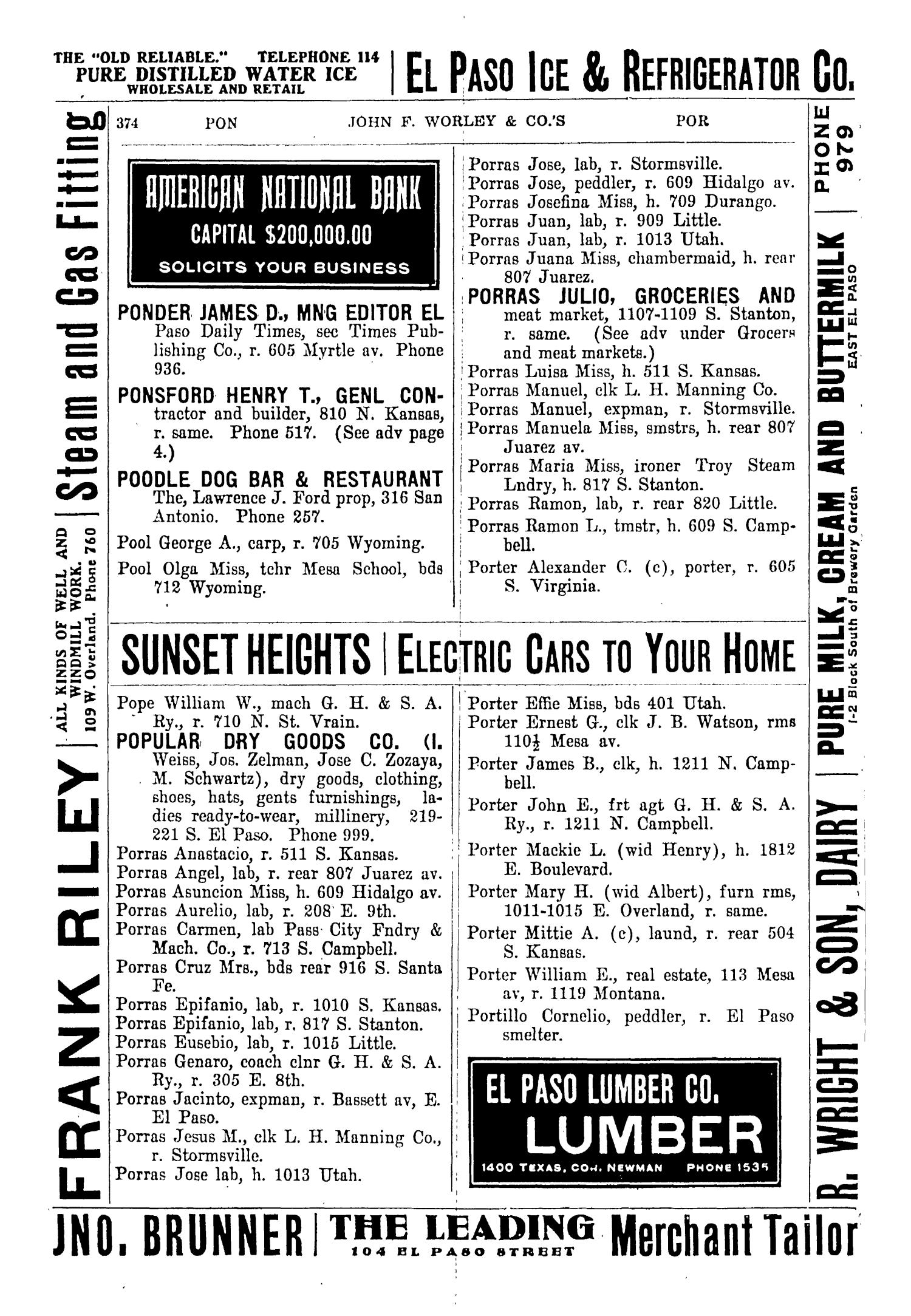 John F. Worley & Co.'s El Paso Directory for 1906
                                                
                                                    374
                                                
