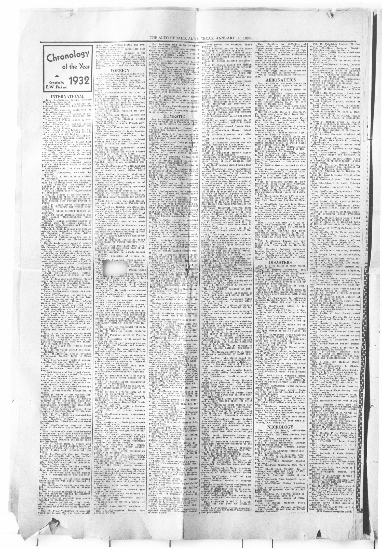 The Alto Herald (Alto, Tex.), Vol. 32, No. 35, Ed. 1 Thursday, January 5, 1933
                                                
                                                    [Sequence #]: 4 of 6
                                                