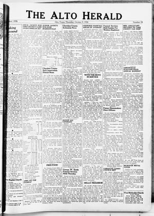 Primary view of object titled 'The Alto Herald (Alto, Tex.), No. 18, Ed. 1 Thursday, October 9, 1958'.