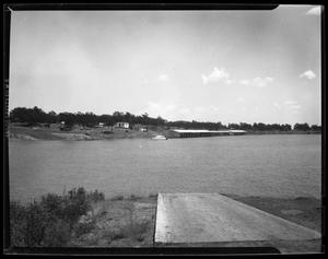 Primary view of object titled '[Photograph of Unidentified Body of Water and Boat Ramp]'.