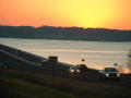 Thumbnail image of item number 1 in: '[Sunset, water, and traffic]'.