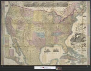 Primary view of object titled 'The American republic and rail-road map of the United States, British Provinces, West Indies, Mexico and Central America.'.