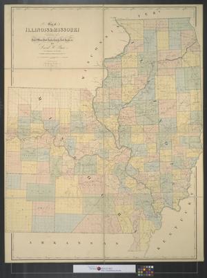 Primary view of object titled 'Map of Illinois & Missouri : Exhibiting the post offices, post roads, canals, rail roads &c.'.