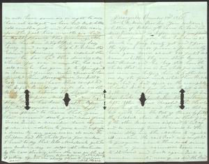 Primary view of object titled '[Letter from J. C. and Mary A. Barr to Charles B. Moore, December 3, 1865]'.