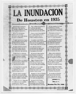 Primary view of object titled 'La Inundacion de Houston en 1935'.