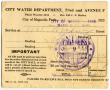 Thumbnail image of item number 1 in: '[Water service bill for Nicandro Medrano from the City of Magnolia Park]'.