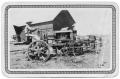Thumbnail image of item number 1 in: '[Harold Hansen Riding a Mechanical Thresher]'.