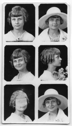 Primary view of object titled '[Six Small Portraits of a Young Girl]'.