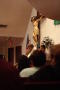 Primary view of [Crucifix is seen above the alter during services]
