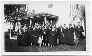 Primary view of object titled '[Danish Ladies Aid at Parsonage]'.
