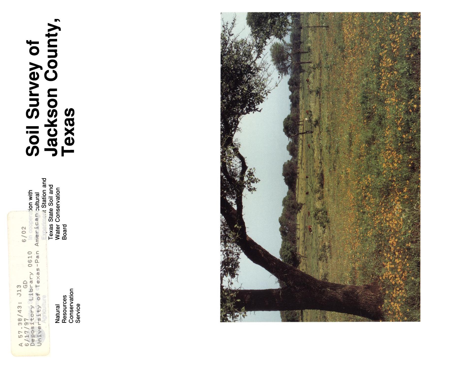 Soil Survey of Jackson County, Texas
                                                
                                                    Front Cover
                                                