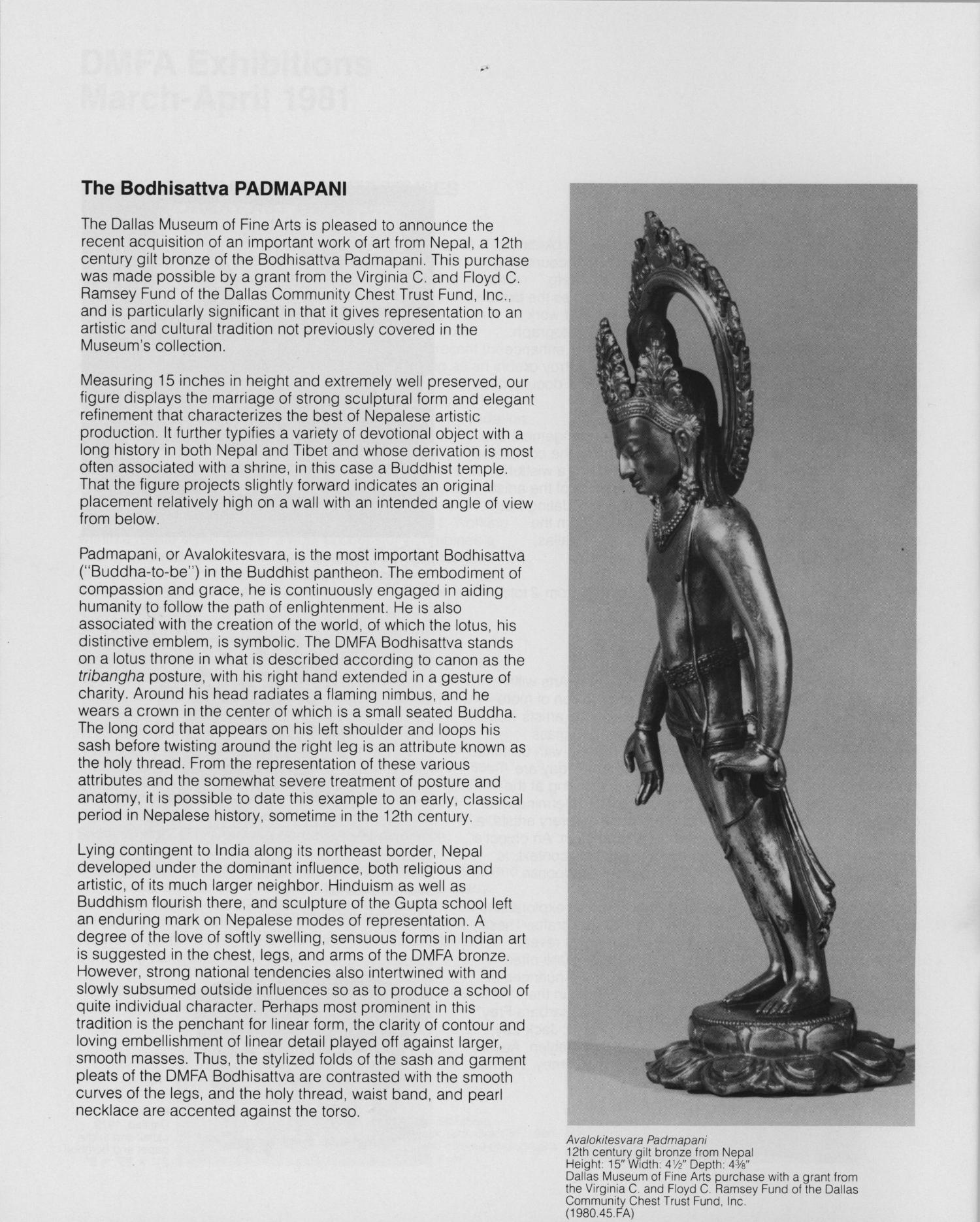 Dallas Museum of Fine Arts Bulletin, March-April 1981
                                                
                                                    2
                                                
