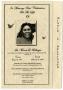 Primary view of [Funeral Program for Minnie L. Bellinger, February 25, 2006]