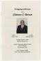 Thumbnail image of item number 1 in: '[Funeral Program for Clarence C. Brown, April 14, 2008]'.