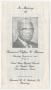 Primary view of [Funeral Program for Clifton C. Brown, December 12, 1981]