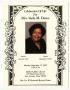 Thumbnail image of item number 1 in: '[Funeral Program for Veola M. Dance, September 17, 2007]'.