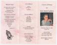 Thumbnail image of item number 3 in: '[Funeral Program for Annie H. Gilmore, August 16, 2000]'.