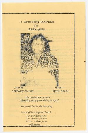 Primary view of object titled '[Funeral Program for Kattie Glenn, April 15, 2004]'.