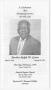 Primary view of [Funeral Program for Ralph W. Green, February 2, 1995]