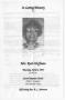 Primary view of [Funeral Program for Ruth Huffman, April 6, 1995]