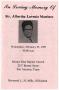 Primary view of [Funeral Program for Albertha Luvenia Martinez, February 25, 1987]
