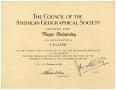 Text: [Dr. Meyer Bodansky's Certification of Fellowship from the Council of…