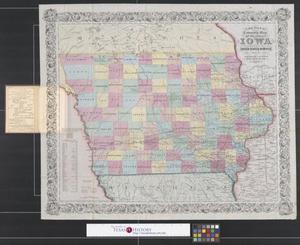 Primary view of object titled 'Colton's township map of the state of Iowa : compiled from the United States surveys & other authentic sources.'.