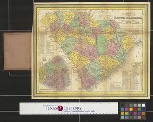 Primary view of object titled 'A new map of South Carolina : with its canals, roads & distances : from place to place along the stage & steam boat routes.'.