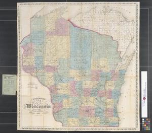 Primary view of object titled 'Chapman's new sectional map of Wisconsin, 1871.'.