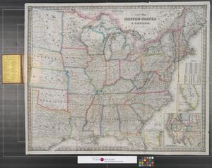 Primary view of object titled 'G. Woolworth Colton's New Guide Map of the United States & Canada, With Railroads, Counties, Etc.'.