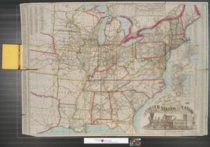 Primary view of object titled 'Watson's new rail-road and distance map of the United States and Canada : compiled from the latest official sources.'.