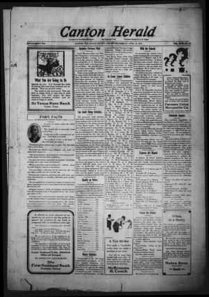Primary view of object titled 'Canton Herald (Canton, Tex.), Vol. 31, No. 44, Ed. 1 Wednesday, April 30, 1913'.