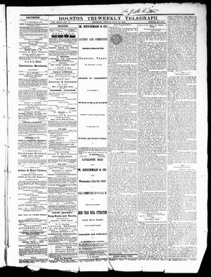 Primary view of object titled 'Houston Tri-Weekly Telegraph (Houston, Tex.), Vol. 31, No. 51, Ed. 1 Friday, July 21, 1865'.