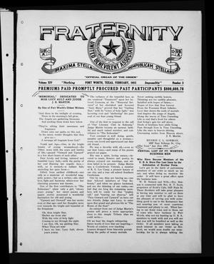 Primary view of object titled 'Fraternity (Fort Worth, Tex.), Vol. 14, No. 2, Ed. 1 Monday, February 1, 1915'.